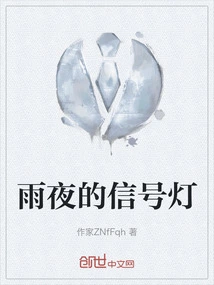 Signal Light on Rainy Night