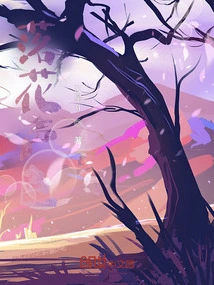 Falling Flowers Sound and Color